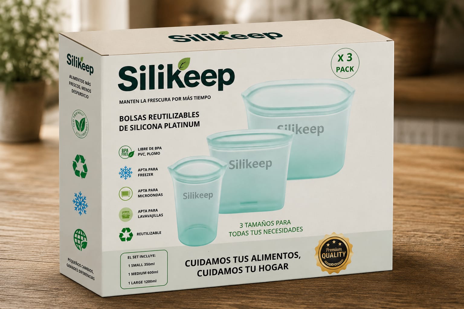 Kit Esencial SiliKeep · 3 Tamaños